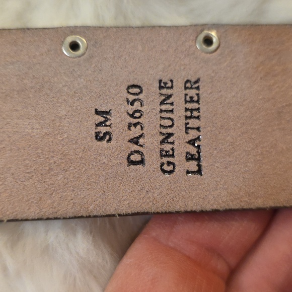 Angel Ranch Western Silver Rhinestone Lace Scalloped Feminine Belt Womens S - Picture 7 of 13